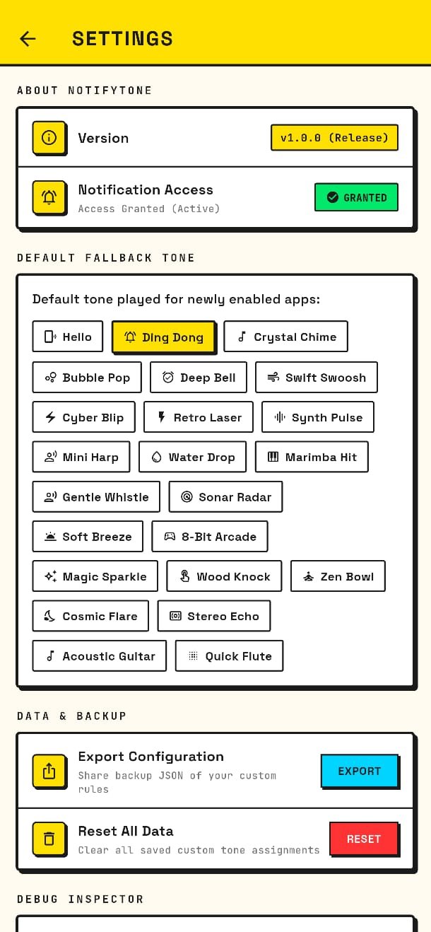 Settings & Fallback Screen